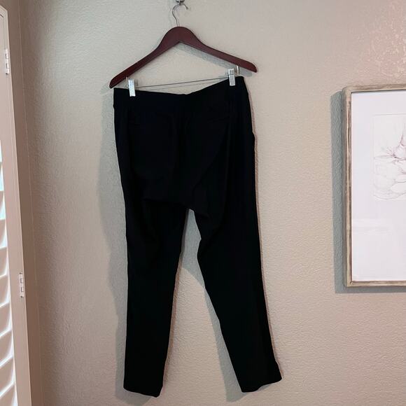 Athleta Brooklyn Textured Ankle Pant Jogger Slim Leg 10 Black Lightweight - Picture 6 of 10